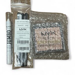 NYX Bundle Milk Crayon, Always Onyx Eyeliner, Born to Glow Highlight Palette